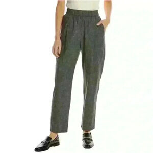 Eileen Fisher Tapered Ankle Pant In Black/ White Check Size 1X New With Tags!